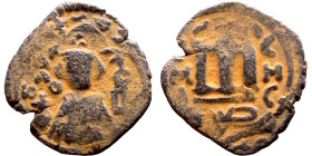 Al-Malik. Follis. Obverse: Imperial figure. Reverse: Modified M

21mm 3.15g

Artificial sand patina