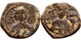 Alexius I (1081-1118) Tetarteron, Thessalonica, Obverse: IC-XC to left and right of nimbate bust of Christ facing, holding book of gospels and raising...