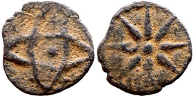 Seljuk (1037–1157) Bronze coins. Obverse: Arabic inscription. Reverse: Arabic inscription

12mm 0.79g