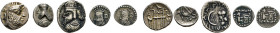 PARTHER. PERSIS. Darius I., ca. 140 v. Chr. AR Drachme. Kopf n.r. Rs. Feueraltar. Mitch. 739-740. 3,97 g. Darius II., ca. 70 v. Chr. Kopf n.l. Rs. Hal...