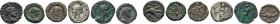 ÄGYPTEN. Alexandria. Lot von neun verschiedenen Billon-Tetradrachmen: Salonika (1), Claudius II. (3), Aurelianus (1), Probus (1), Diocletian (2) u. Ma...