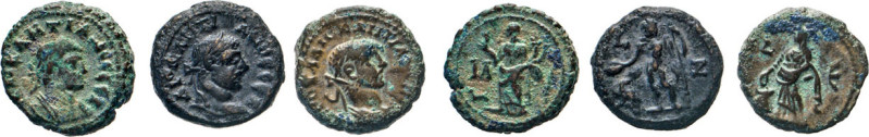 ÄGYPTEN. Diocletianus, 284–305. AE Tetradrachmen. Belorb. Brustbild nach rechts....