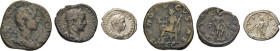 RÖMISCHES REICH. Severus Alexander, 222–235. Denar, 222, Antiochia. Belorbeerte Büste n.r. Rs. Stehender Mars n.l. Dazu: As. Belorbeerte Büste n.r. Rs...