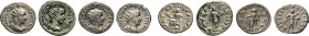 RÖMISCHES REICH. Gordianus III., 238–244, AR Antoniniane. Büste n.r. mit Strahlenkrone. Rs. Aequitas n.l. stehend, Gordianus n.r. stehend (2 Varianten...