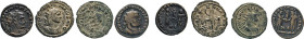 RÖMISCHES REICH. AE/AR Antoniniane. Büste n.r. mit Strahlenkrone. Aurelianus, 270–275. Rs. Steh. Sol. n.l., Fuß auf Gefangenem. Vabalathus, 272. Rs. B...