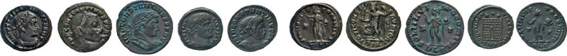 RÖMISCHES REICH. Constantinus, 307–337. AE Folles. Diadem. Büste n.r. Rs. Sol n....