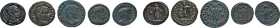 RÖMISCHES REICH. Constantinus, 307–337. AE Folles. Diadem. Büste n.r. Rs. Sol n.l. Stehend (Ticinum), Sol n.l. stehend (Lyon, 2 Varianten), Jupiter n....