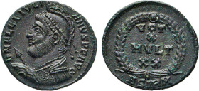 RÖMISCHES REICH. Julianus II., 360–363. AE Centenionalis. Gepanzerte Büste n.l. Rs. Kranz mit VOT X MVLT XX. Kampm. 153.36. RIC 108. 3,27 g. vz