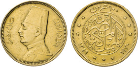 ÄGYPTEN. Fuad I., 1922–1936. 100 Piastres 1930/1349. Fb. 107. GOLD ss
