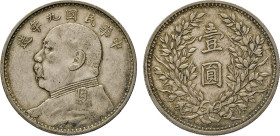 CHINA. Yuan Shikai. Dollar (Yuan), Jahr 9, 1920. Dav. 225. Yeo. 329.6. 26,87 g. ss