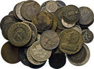 FRANKREICH. Lot von zumeist Kupfermünzen 1785 bis 1937, einige in Silber, meist jedoch 19. Jahrhundert. Zus. 55 Stück meist ss