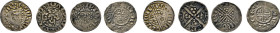 GROSSBRITANNIEN. Henry III., 1216–1272. Penny, Brustbild ohne Zepter, London-Nicole, Penny, Brustbild mit Zepter, London-Robert, Penny, Brustbild mit ...