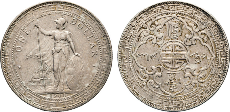 GROSSBRITANNIEN. Victoria, 1837–1901. Trade-Dollar 1900, Bombay. Dav. 407 (Asien...