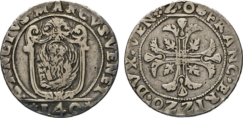 ITALIEN. Francesco Erizzo, 1631–1646. Scudo doppia della croce o. J., Mzz. O Z. ...