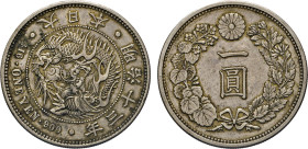 JAPAN. 1 Yen, Meiji 13, 1880. Dav. 274. J/V Q9. Yeo. A25.1. 26,92 g. ss