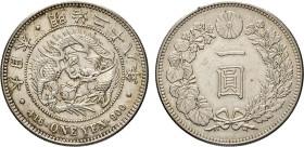 JAPAN. 1 Yen, Meiji 28, 1892. Dav. 274. J/V Q24. 26,93 g. ss-vz