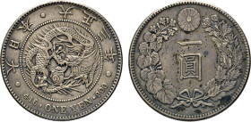 JAPAN. Joshihito, 1912–1926. 1 Yen, Taisho 3, 1914. Dav. 274. J/V 35. 26,86 g. Leichter Belag. ss