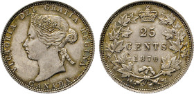 KANADA. Victoria von Großbritannien, 1837–1901. 25 Cents 1870. KM5. fvz