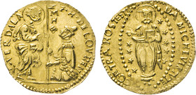 MALTA. Hugues Loubenx de Verdale, 1582–1595. Zecchio o.J. Fb. 8. 3,41 g. GOLD ss-vz