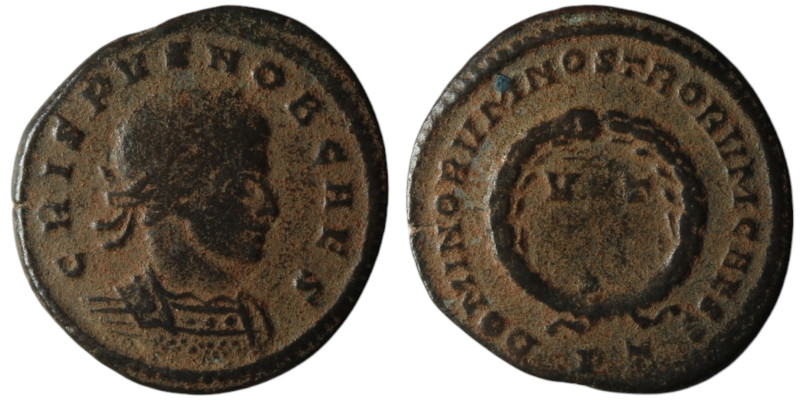 Crispus, as Caesar (AD 316-326). Ticinum
AE Follis (20mm, 2,09g)

Artificial san...