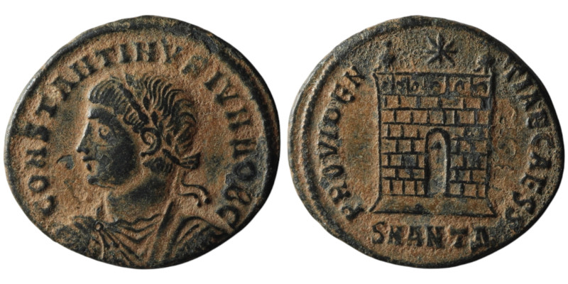 Constantine II, Caesar (AD 316-337). Antioch
AE Follis (21mm, 2,60g)