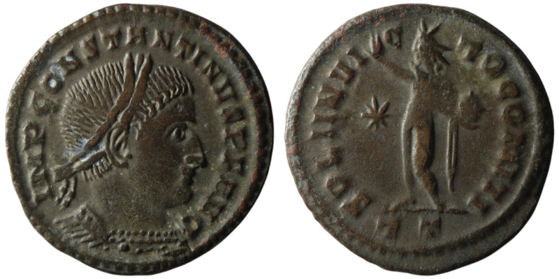 Constantine II, Caesar (AD 316-337). Ticinum
AE Follis (21mm, 3,71g)
