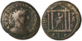 JUDAEA, Tiberias. Hadrian (AD 117-138). Dated CY 101 (119/20 CE)
AE Bronze (25mm, 11,93g)
Obv:ΑΥΤ ΤΡΑ ΑΔΡΙΑΝω ΚΑΙϹ ϹΕΒ. Laureate and cuirassed bust ri...