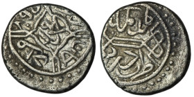 OTTOMAN EMPIRE. Mehmed II el-Fatih (the Conqueror) (1st Reign, 848-850 AH / AD 1444-1446; 2nd Reign, 855-886 AH / AD 1451-1481)
AR Akçe (12mm, 0,95g)