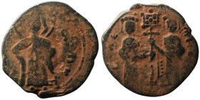 Arab-Byzantine. Constantine X Ducas (AD 1059-1067). Constantinople. Contemporary imitation
AE Fals (25mm, 5,42g)

Artificial sandpatina