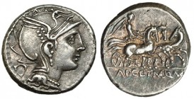 CLAUDIA. Denario. Roma (110-109 a.C.). R/ La Victoria en triga a der. FFC-564. SB-2. MBC+.