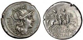 SEMPRONIA. Denario. Roma (148 a.C.). R/ Los Dióscuros a caballo a der., encima estrellas. FFC-1107. SB-2. MBC+.