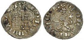 ALFONSO XI. Dinero. Sevilla. Acuñado durante el asedio de Algeciras en 1343. A/ +AL DI GRA REX CAST:. R/ +AL DI GRA REX LEGI:. III-353. MBC.