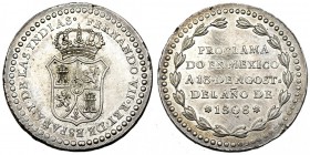 Medalla de proclamación. 1808. México. AR 40mm. H-32. B.O. EBC.