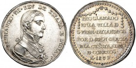 Medalla de proclamación. 1809. San Francisco de Yxtlahuaca. AR 28,5 g. Grabador: Gordillo. H-67. EBC. Muy escasa.