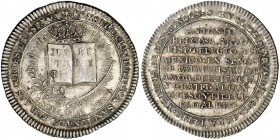 Medalla 1812. El Arzobispo de México a la Constitución. AR 27,5 mm. Ligera pátina. EBC+.
