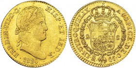 2 escudos. 1820. Madrid. GJ. VI-1343. R.B.O. MBC+.