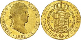 2 escudos. 1832. Madrid. AJ. VI-1355. R.B.O. MBC+/ EBC-.