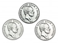 ESTADOS ALEMANES. Lote de 3 monedas de 5 marcos. 1907, 1908 y 1914. KM-1266. MBC+/EBC-.