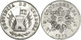 ARGENTINA. 8 reales. 1852. Provincia de Córdoba. KM-32. MBC+.
