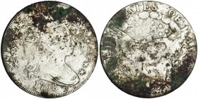 ESTADOS UNIDOS DE AMÉRICA. Dólar. 1798. KM-32. Fuertes oxidaciones. BC+. Escasa.