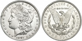 ESTADOS UNIDOS DE AMÉRICA. Dólar. 1891. CC. Golpe en el canto y pequeñas marcas. EBC-. Escasa.