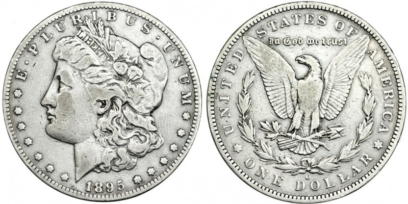 ESTADOS UNIDOS DE AMÉRICA. Dólar. 1895. O. KM-11O. Pequeñas marcas. MBC. Rara....