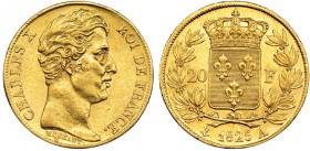 FRANCIA. 20 francos. 1825. A. KM-726.1. EBC-.