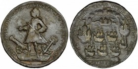 GRAN BRETAÑA. Medalla. Almirante Vermon. Portobello. 22 de noviembre de 1739. AE 38 mm. BC+/MBC-.