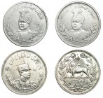 IRÁN. 4 monedas de 5000 dinares. 1306, 1320, 1339 y 1341H. KM-976, 1058 (2) y 1106. MBC/EBC-.