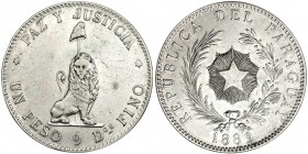 PARAGUAY. Peso. 1889. KM-5. Pequeñas marcas. MBC+.