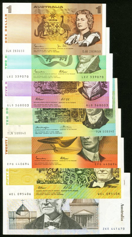 Australia Reserve Bank of Australia Denomination Set of 7 Examples Extremely Fin...