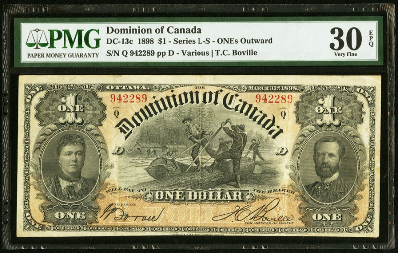Canada Dominion of Canada $1 1898 DC-13c PMG Very Fine 30 EPQ. 

HID09801242017