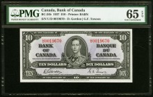Canada Bank of Canada 10 Dollars 2.1.1937 BC-24b PMG Gem Uncirculated 65 EPQ. 

HID09801242017