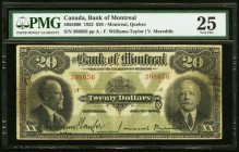 Canada Bank of Montreal $20 2.1.1923 Ch.# 505-56-06 PMG Very Fine 25. 

HID09801242017
